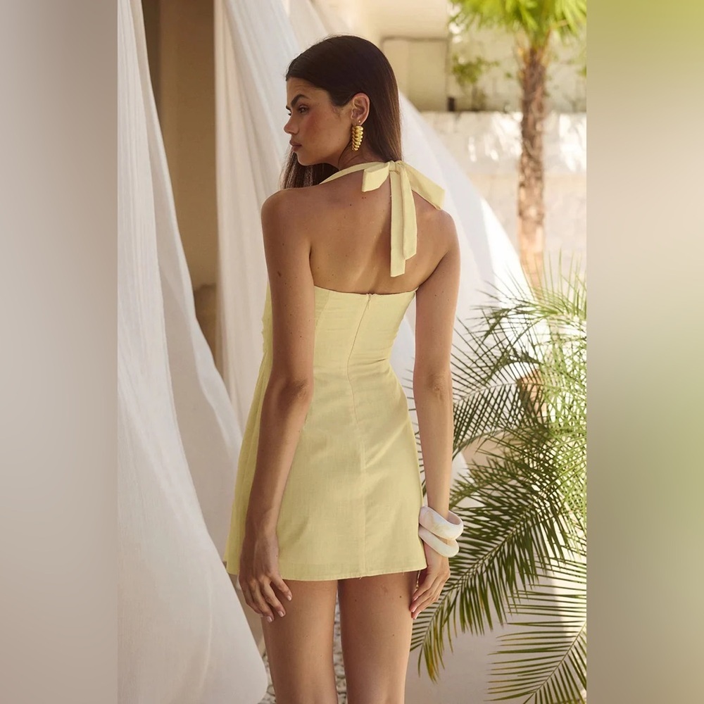 AERA MINI DRESS-LEMON - Picture 2 of 2